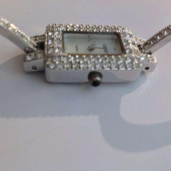 Ceres Ladies Watch Art Deco Tank Pave Crystal Bling main image 15